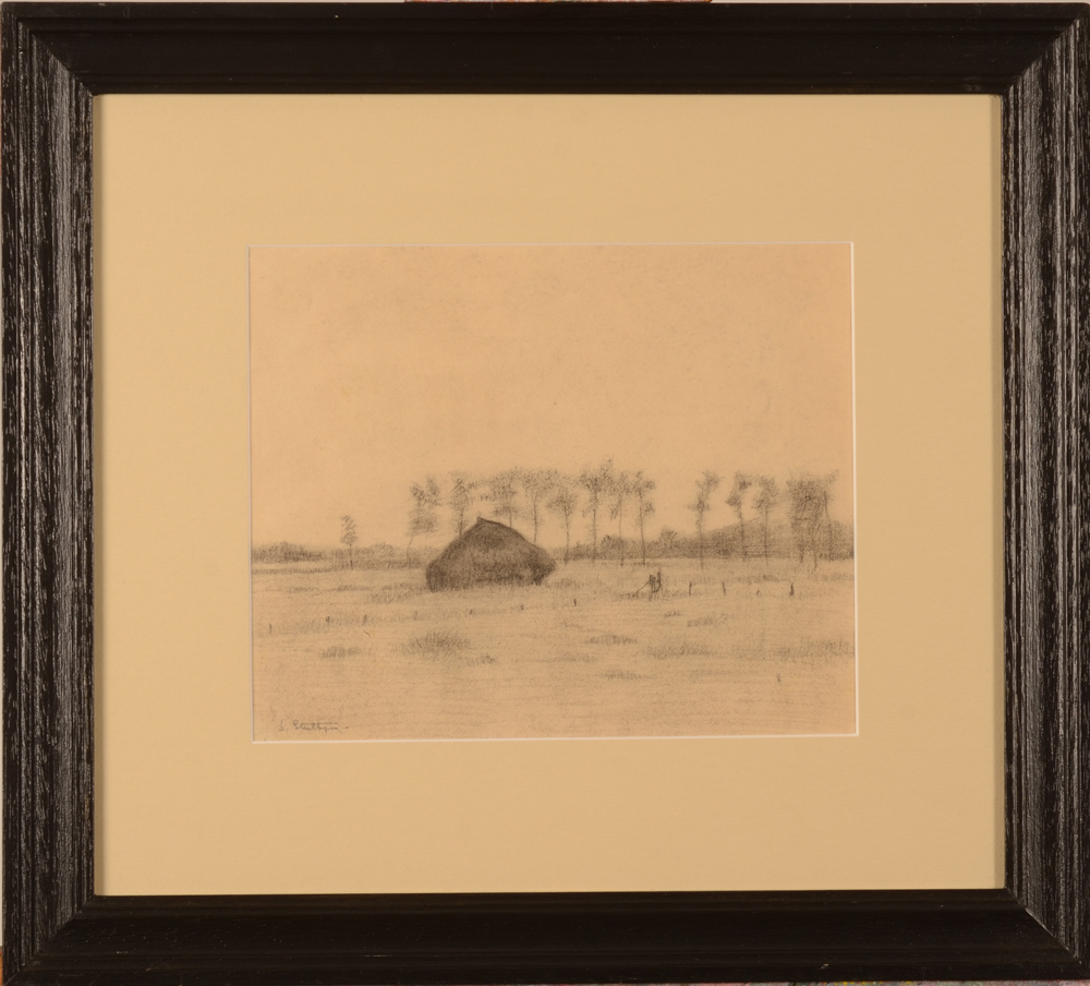 Jan Willem Grinwis Plaat Stultjes — The drawing in its frame