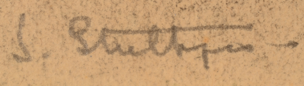 Jan Willem Grinwis Plaat Stultjes — Signature of the artist, bottom left