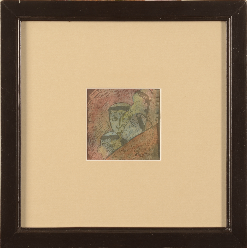 Jan Willem Grinwis Plaat Stultjes — The print in its frame