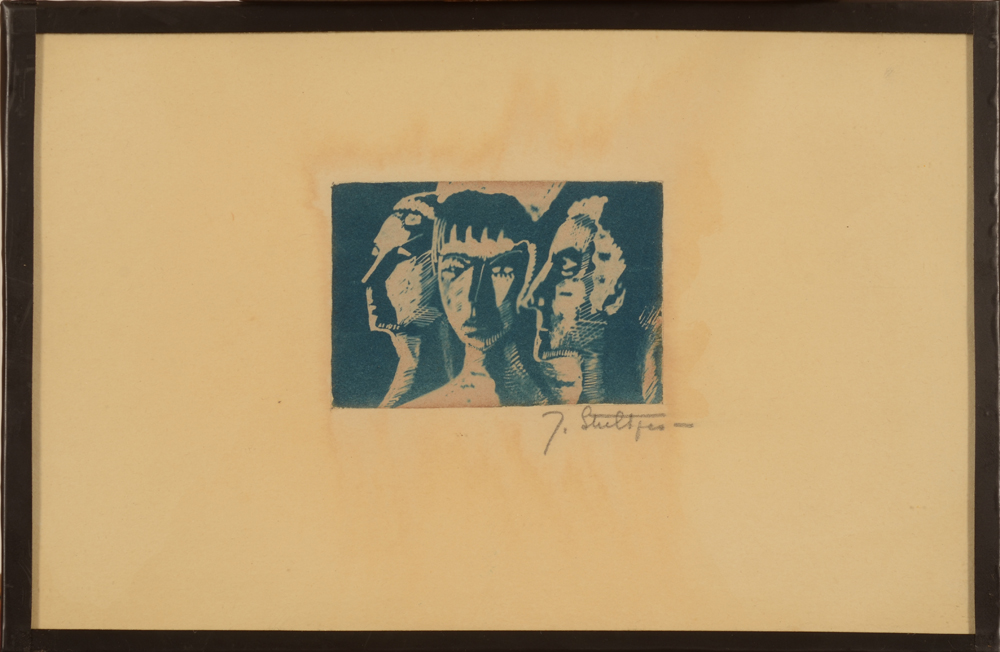 Jan Willem Grinwis Plaat Stultjes — the print in its basic frame