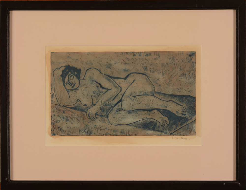 Jan Willem Grinwis Plaat Stultjes — The print in its frame