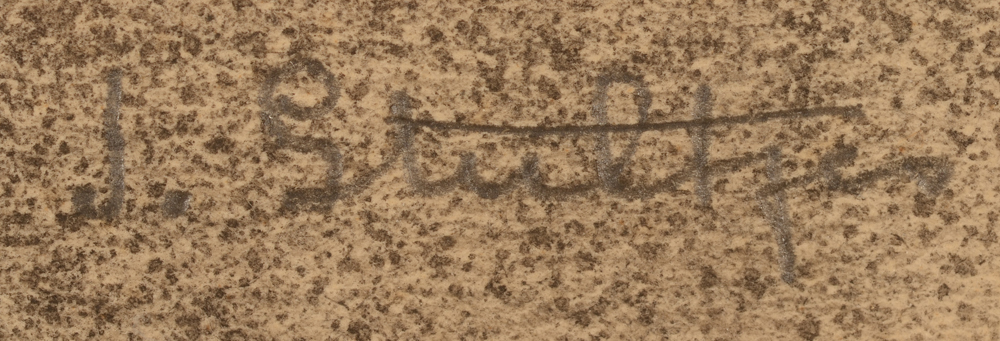 Jan Willem Grinwis Plaat Stultjes — Signature of the artist, bottom right