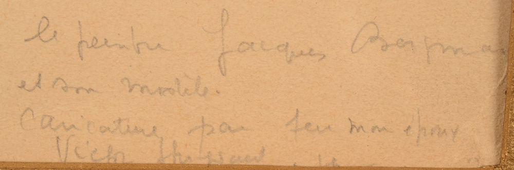 Victor Stuyvaert — Inscription and signature by the widow of the artist