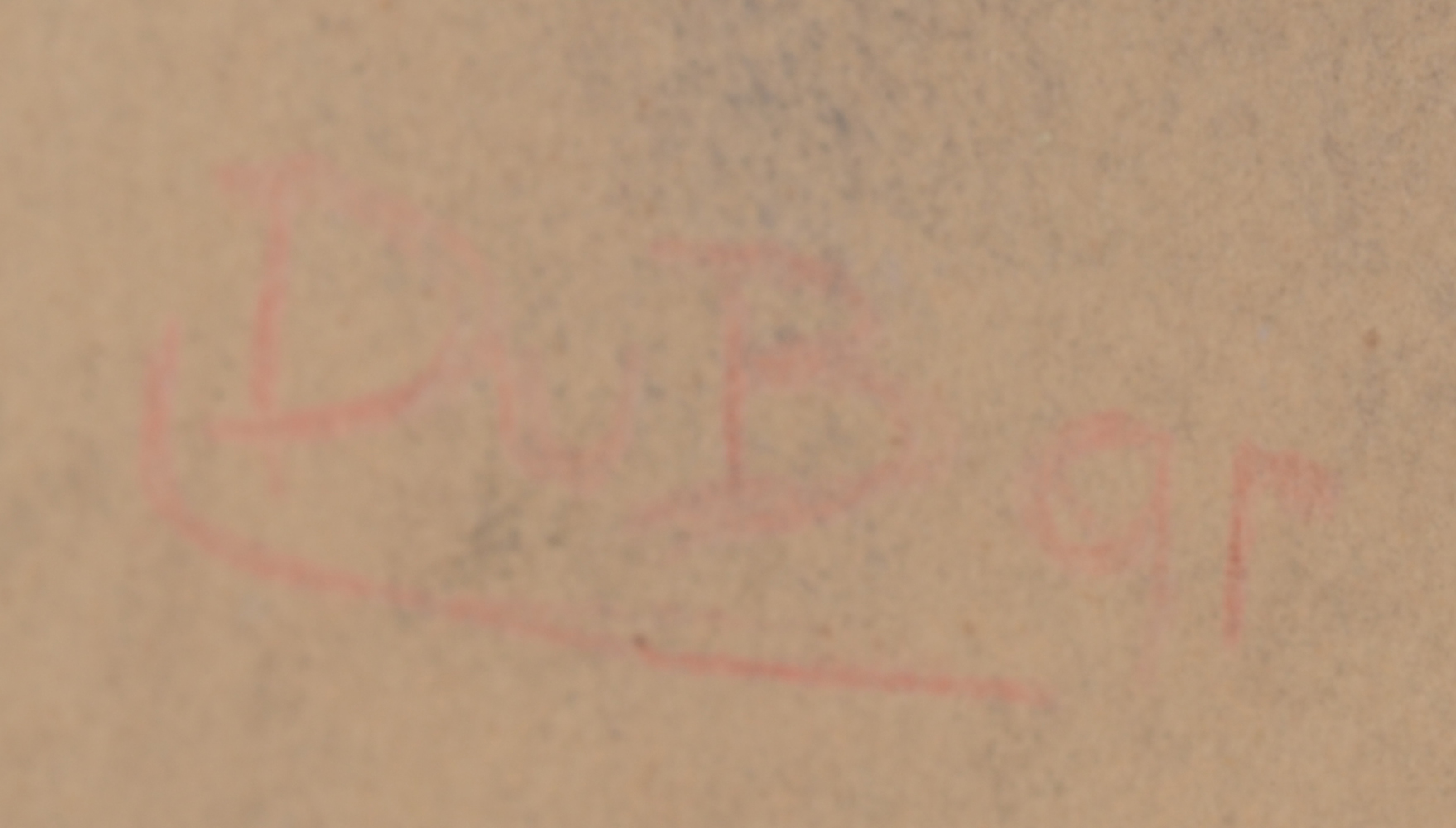 Louis Dubar — Signature of the artist, bottom left