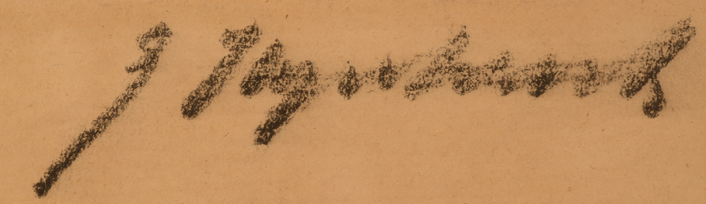 Emile Thysebaert Venice etching — Signature