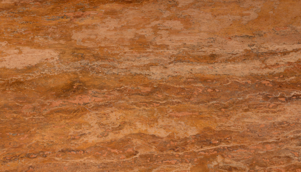 Travertine side table. — Coffee table in brown travertine: surface
