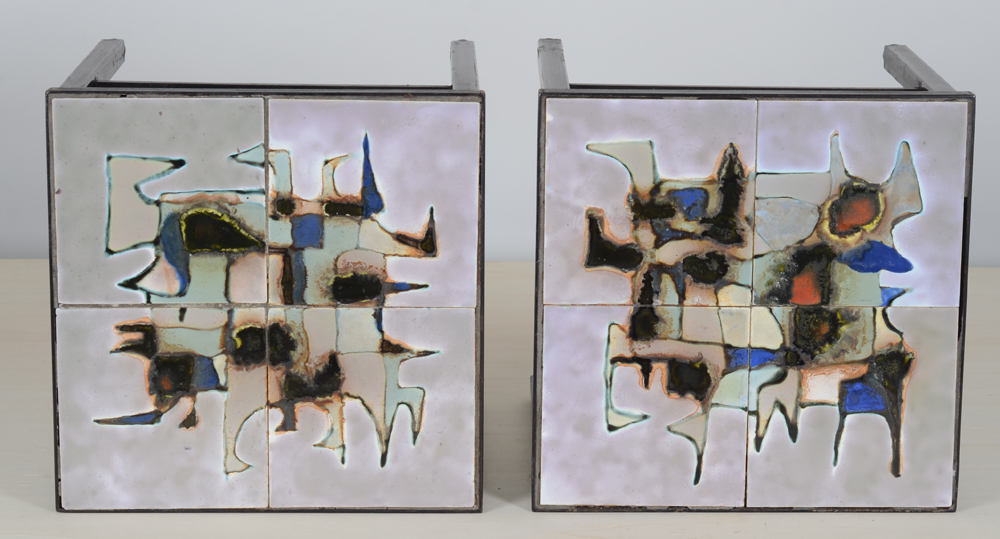 Achiel Pauwels  — attribué à, deux tables avec des carreaux par l'artiste, non signé