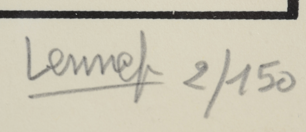Jacques Lennep — Signature of the artist in pencil bottom right and justification