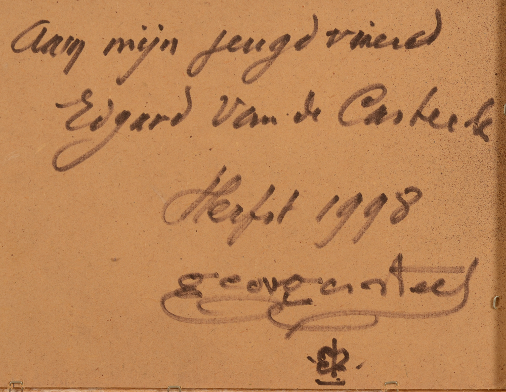 Georges Steel — Dedication at the back of the board