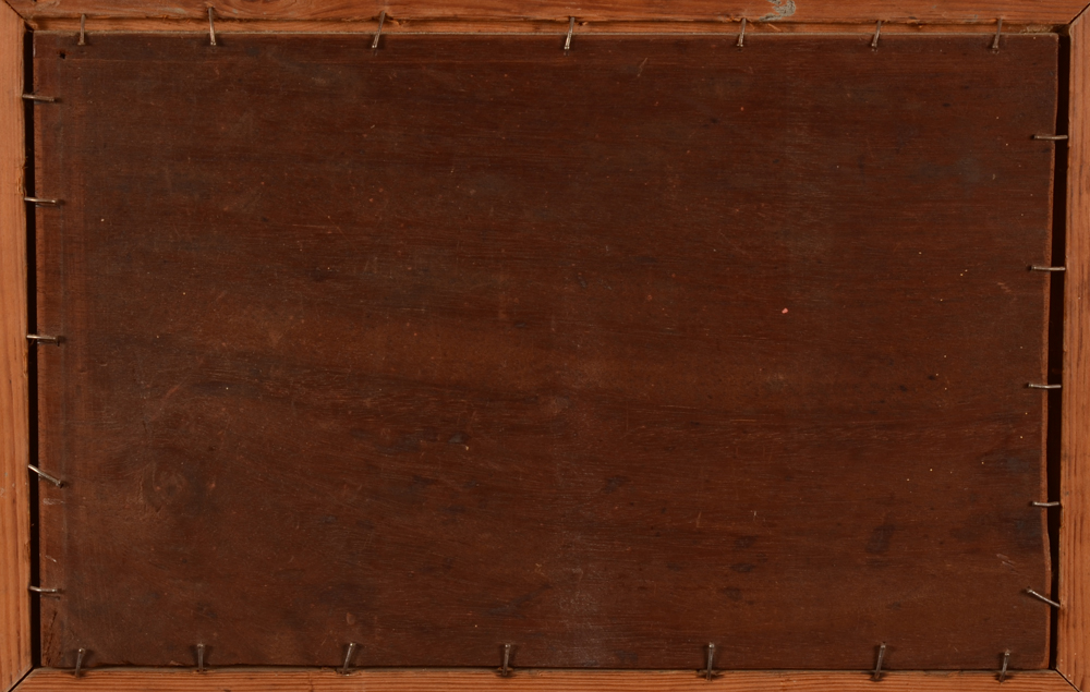 Unknown master — Back of the painting, oil on paper laid down on panel