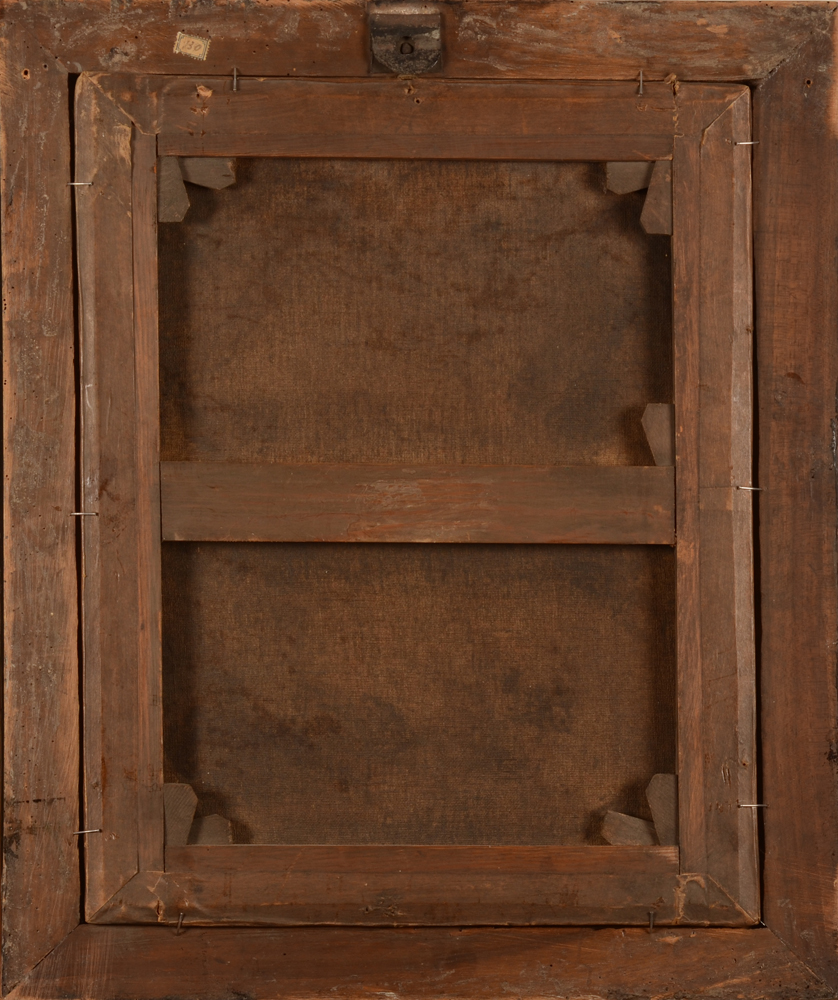 Unknown follower of François Boulanger, 19th century oil painting — Back of the painting<br>???????<br>