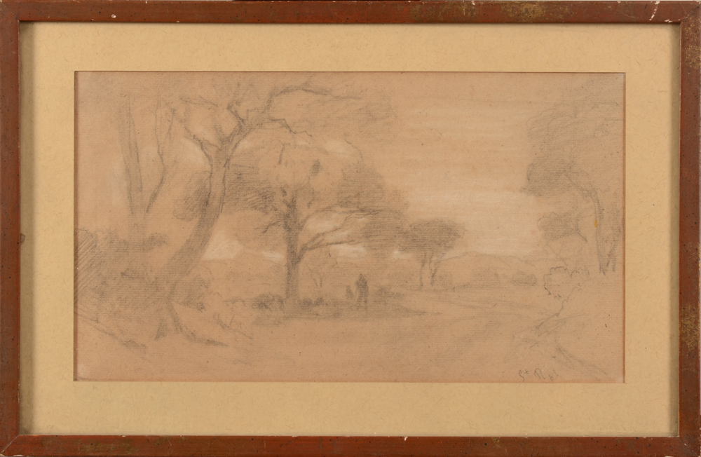 Unknown impressionist master — Dessin, annoté St-Raph, probablement une vue de St-Raphael (France)
