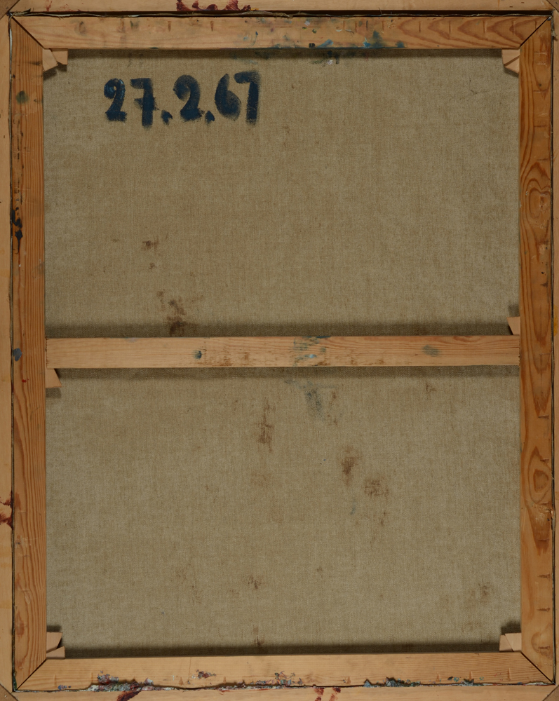 Godfried Vervisch — Back of the painting