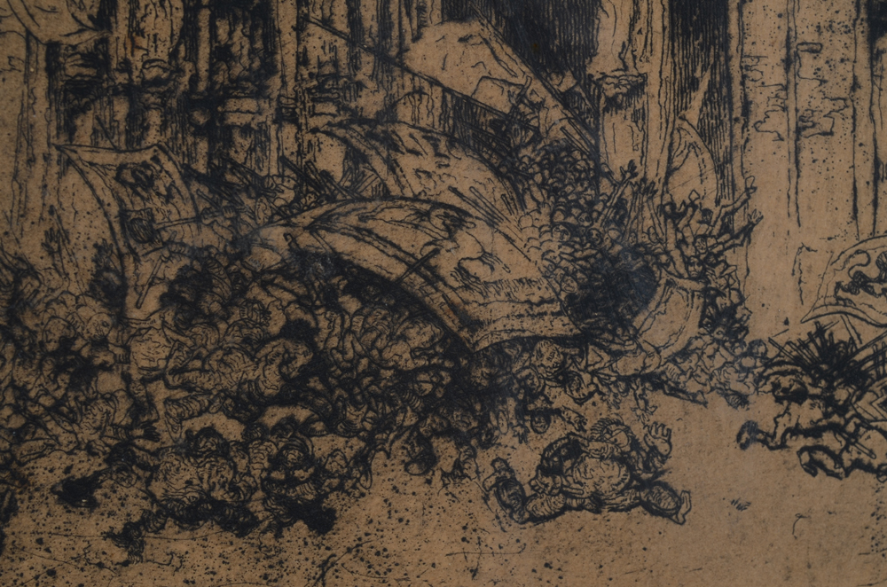 Jules De Bruycker La Cathédrale d'Anvers — Detail of the central crowd