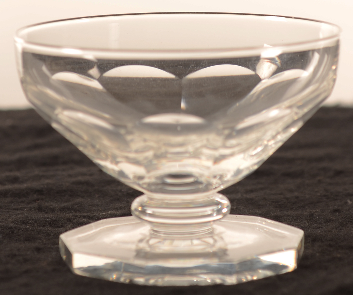 Val Saint-Lambert Aurillac cotes plates coupe 70 — Val St-Lambert, modele Aurillac cotes plates coupe, verre de vin en cristal, hauteur 70 mm&nbsp;