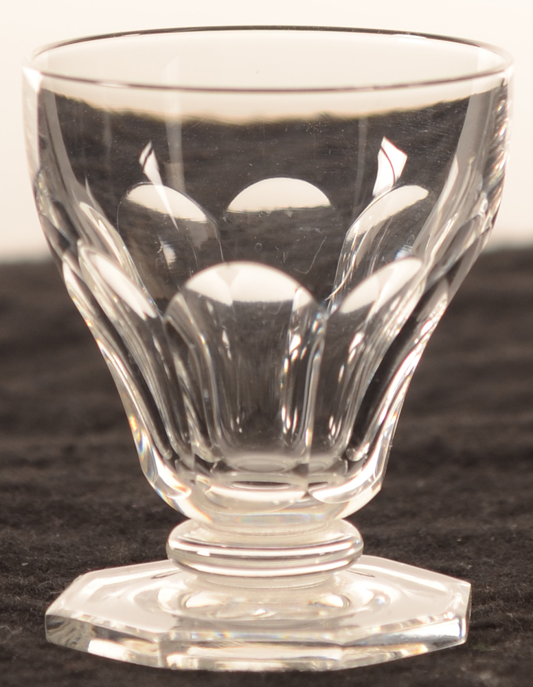 Val Saint-Lambert Aurillac cotes plates 62 — Val St-Lambert, modele Aurillac cotes plates, verre de vin en cristal, hauteur 62 mm&nbsp;<br>