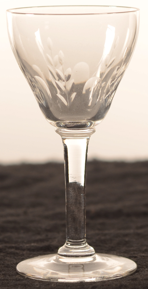 Val Saint-Lambert Laurier olives 105 — Val St-Lambert, modele Laurier olives, verre de vin en cristal, hauteur 105 mm&nbsp;
