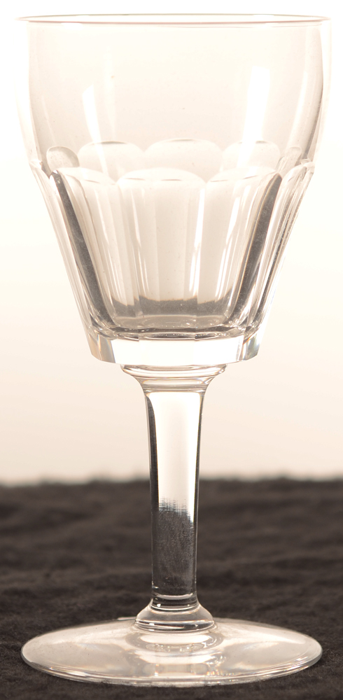 Val Saint-Lambert Mery taille Cotes plates 140 — Val St-Lambert, modele Mery taille Cotes plates, verre de vin en cristal, hauteur 140 mm&nbsp;