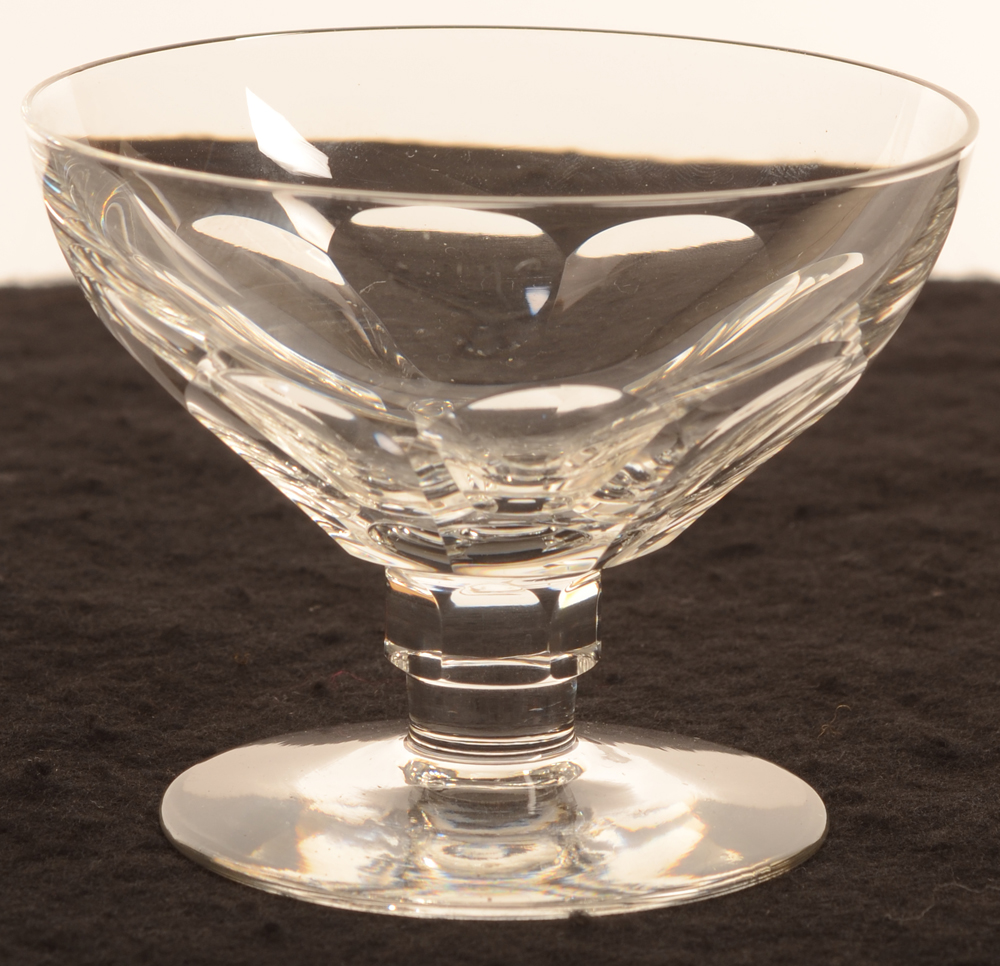 Val Saint-Lambert Montel coupe — Coupe à champagne ou cocktail en cristal Val Saint-Lambert Montel art déco