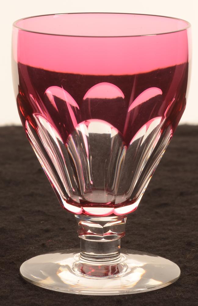 Val Saint-Lambert Montel red riesling  — Verre art déco riesling rouge Val saint-Lambert Montel