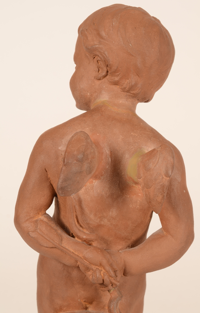 Louis Van Biesbroeck — <p>Deatil of the back, showing discolouration at the old restaurations</p>
