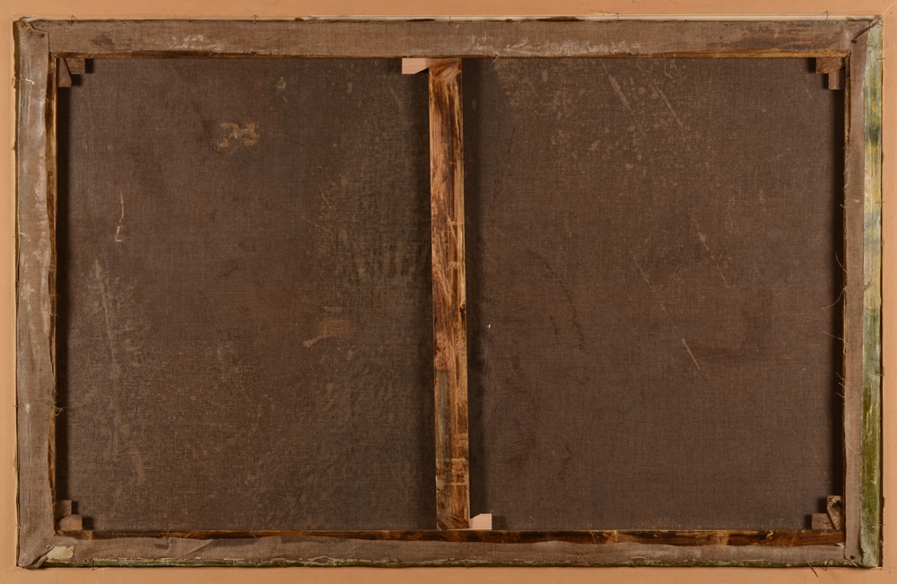 Jean Emile Van Cauwelaert — Back of the painting, relined.