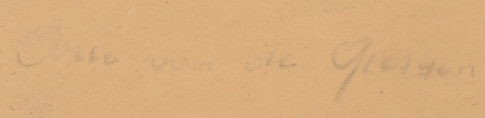Arie Van de Giessen — Signature of the artist, bottom left