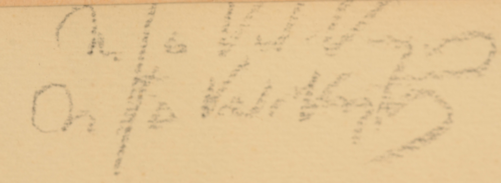 Marie-José Van de Veegaete — Detail of one of the signatures from the drawing to the right.