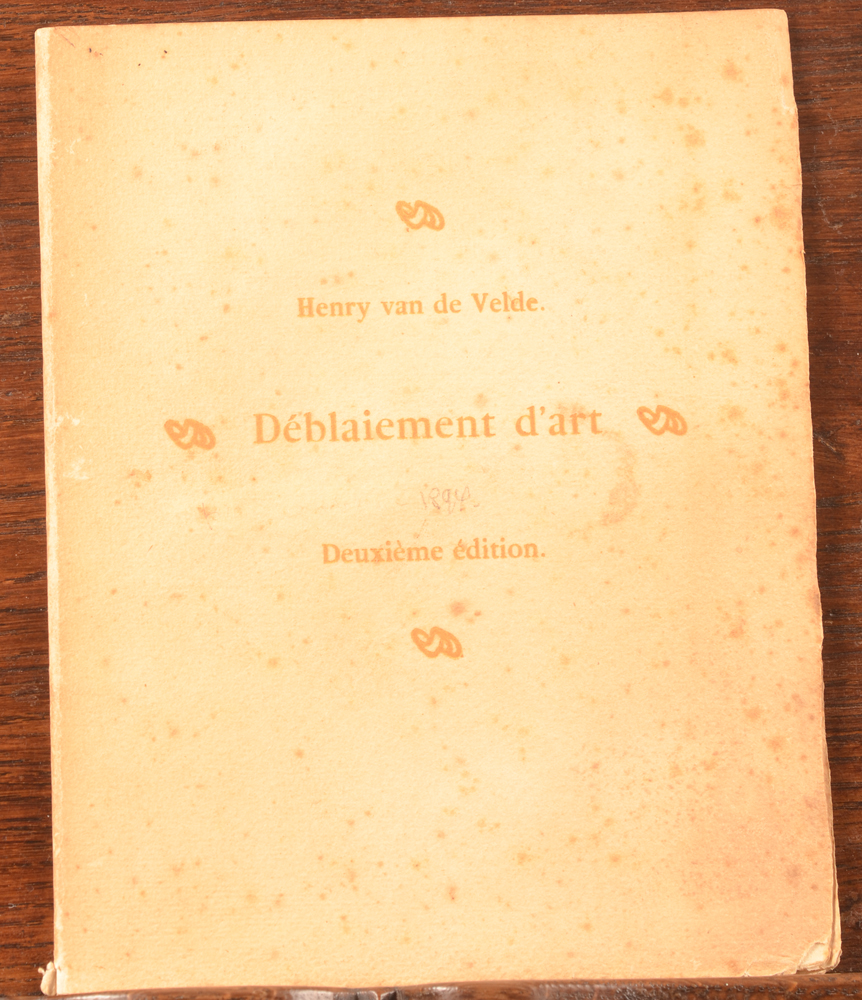 Henry Van de Velde — Couverture de la rare 2nde edition (1895) de ce manifeste de l'art nouveau