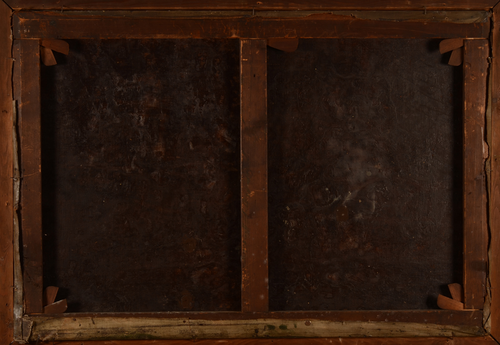 Van den Heuvel — Back of the painting with wax