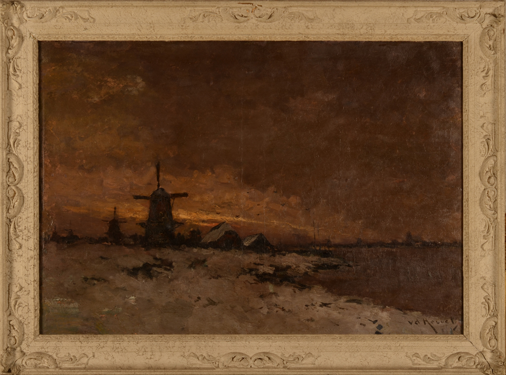 Van den Heuvel — The painting with a curious white stucco frame