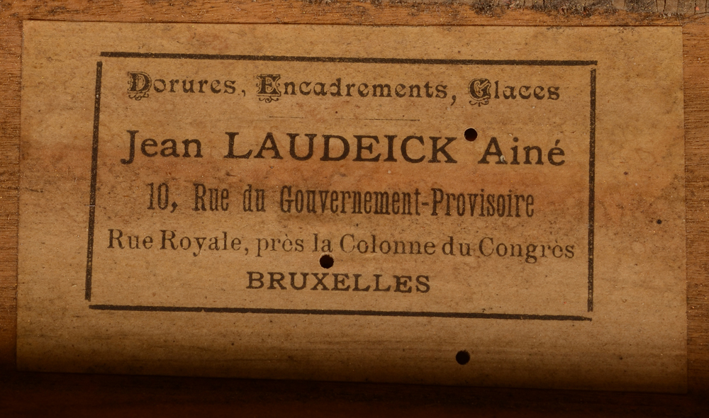 M. Van Der Borght — Label of the frame maker