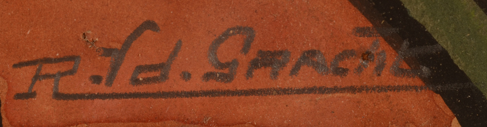 Robert Van der Gracht — Signature of the artist, bottom right