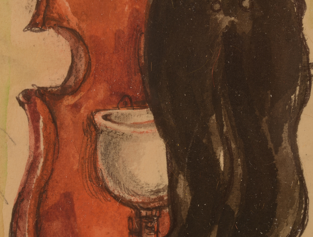 Leon Van der Haegen — Detail of the back of the instrument