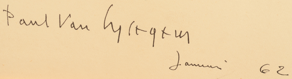 Paul Van Gysegem  — Signature of the artist and date, bottom left