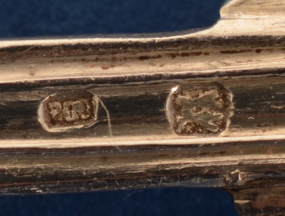 Van Hooff — Alloy mark and makers mark on the stem