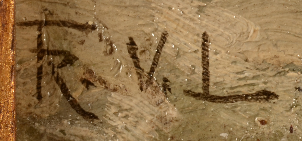 Frans van Leemputten — Monogram signature of the artist bottom left