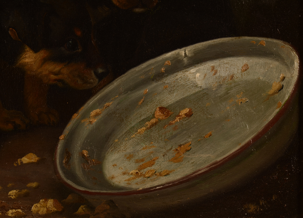 Jef Van Leemputten Puppies — Detail dish