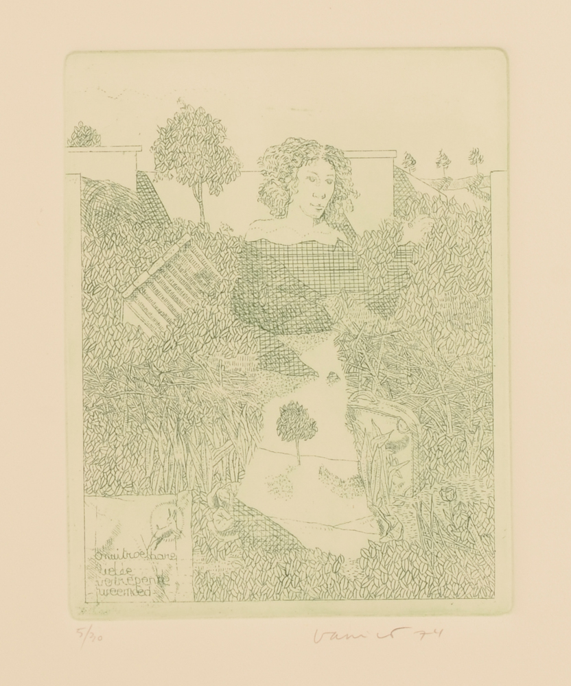 Jan Vanriet — portofolio of 5 etchings in good condition