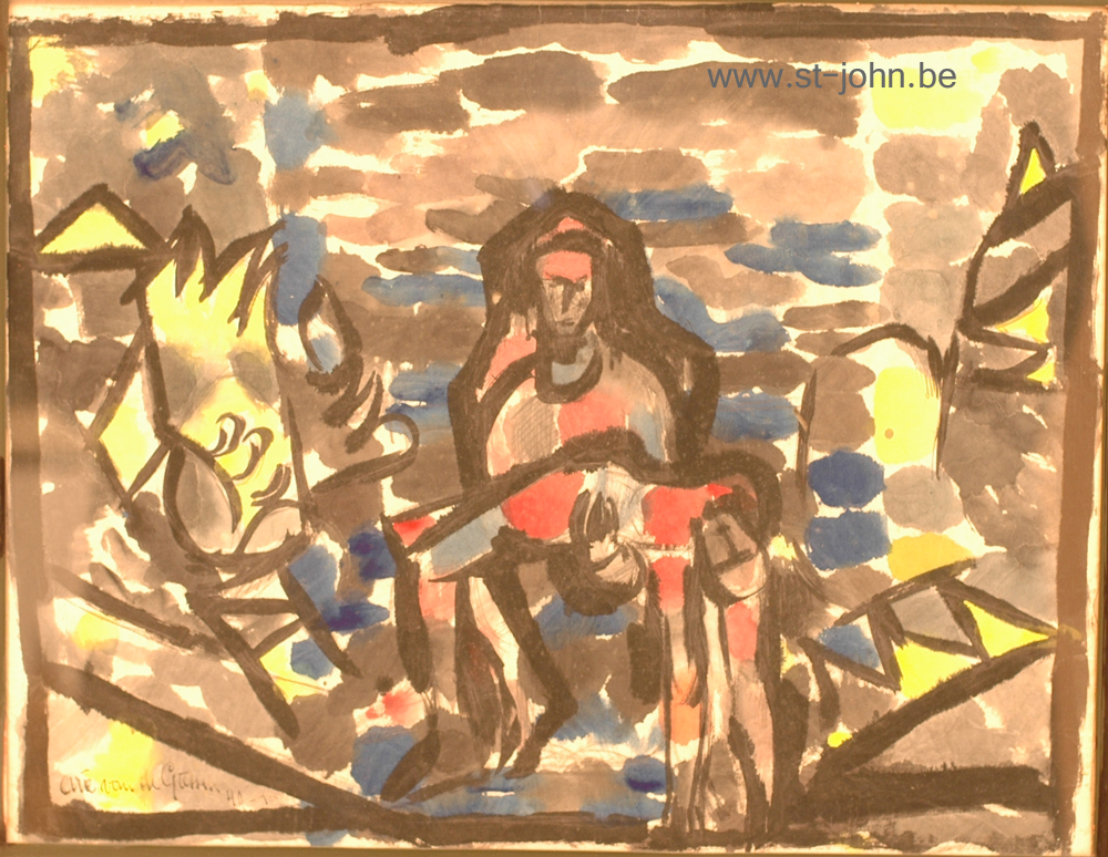 Arie Van de Giessen Pieta — Pietà technique mixte