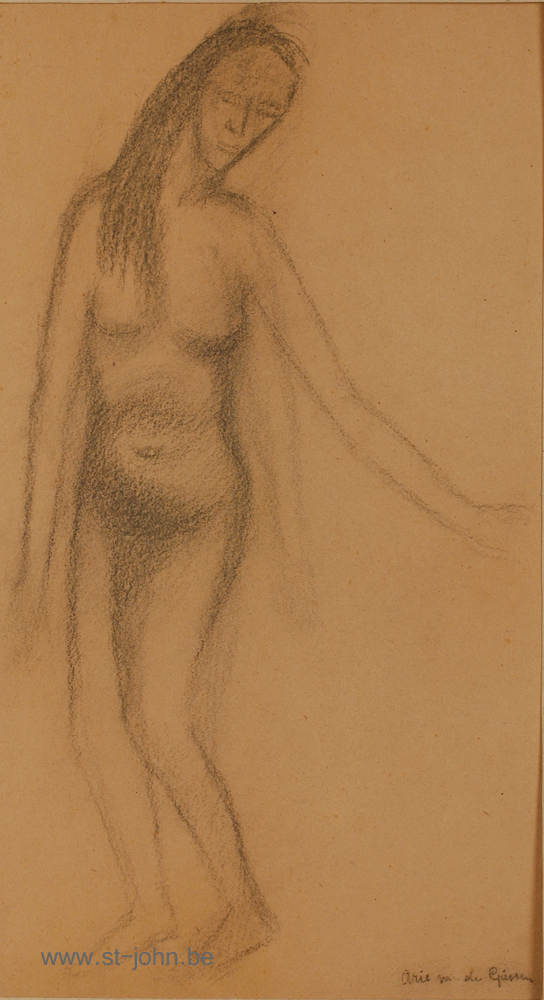 Arie Van de Giessen — <p>
	<strong>Arie Van de Giessen</strong> (1896-1950), Two studies of a standing nude, pencil on paper, 58,5 x 39,5 cm &amp; 35 x 25 cm, both signed one dated 1943. (Unframed)</p>