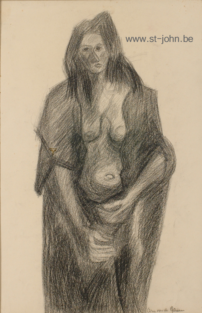 Arie Van de Giessen — <p>
	<strong>Arie Van de Giessen</strong> (1896-1950), a Study for 'Débacle' and a study for 'Pieta', charcoal on paper, 42 x 34,5 cm &amp; 42,5 x 28,5 cm, both signed. (Unframed).</p>