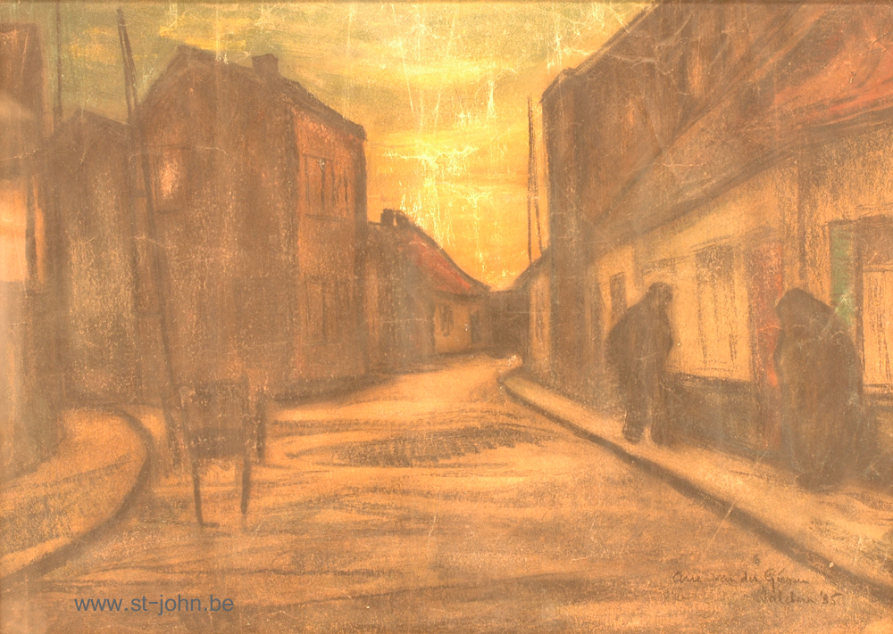 Arie Van de Giessen — <p>
	<strong>Arie Van de Giessen</strong> (1896-1950), 'Walcheren', mixed media on paper, 48 x 67,5 cm (day measures), signed, titled &amp; dated 1935 bottom right.</p>
