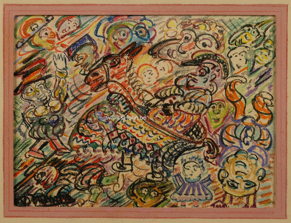 Ernest Van den Driessche — <p>
	<strong>Ernest Van den Driessche</strong> (1894-1985): Carnavalstoet, gemengde techniek op papier, 26 x 34 cm, gesigneerd.</p>