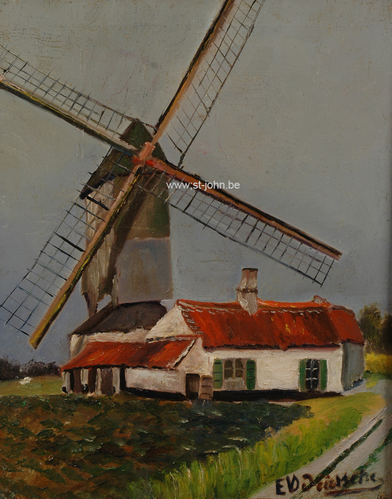 Ernest Van den Driessche — <p>
	<strong>Ernest Van den Driessche</strong> (1894-1985): Molen in de streek van Oudenaarde, olie op doek, 50 x 40 cm, gesigneerd.</p>
