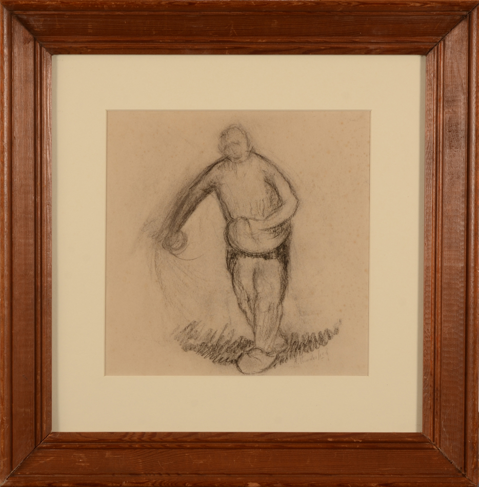Armand Vanderlick — the drawing in its wooden frame