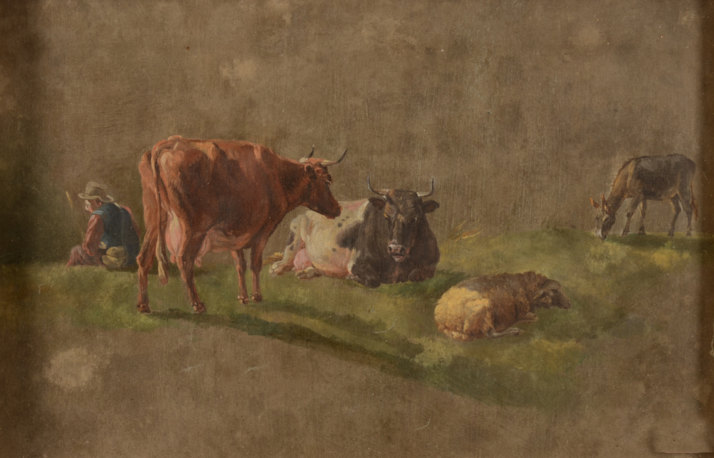 Verboeckhoven (school of) — Detail of the work without its frame