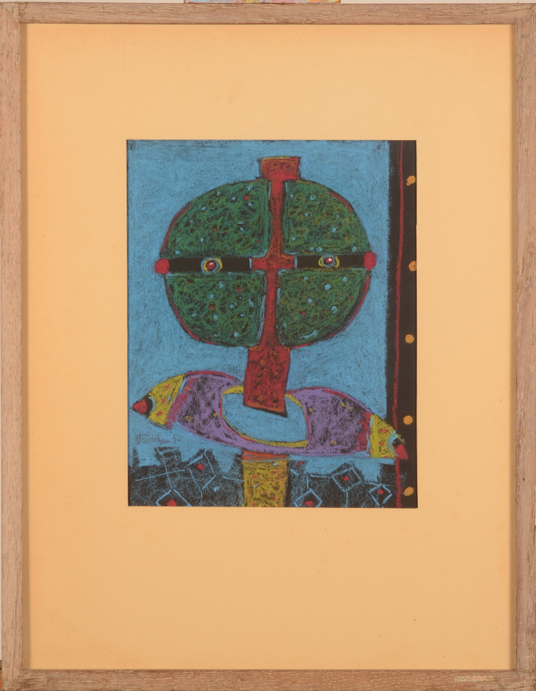 André Vereecken — The pastel in its original frame