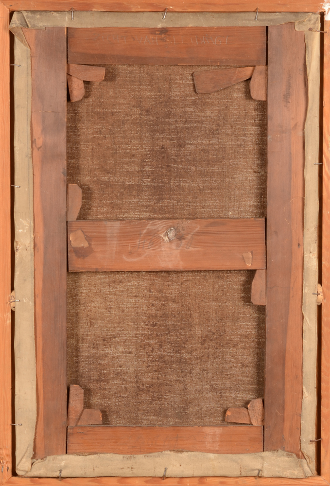 Louis Verwee — Back of the painting