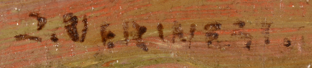 Jules Verwest — Signature of the artist, bottom left